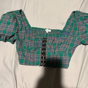 Beivy small plaid crop top